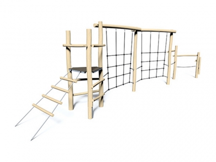 ДП 3.17 Комлекс башня с двумя вертикальными препятствиями на бревнах