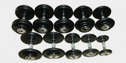 FDS-2.5-25KG Профессиональный , обрезиненный, гантельный ряд, Matrix, на 10 пар от 2,5 до 25 кг.