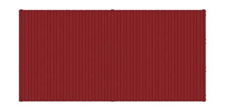 Навес контейнерной площадки для мусора (красный) (2 секции) МФ 55.02.02-04