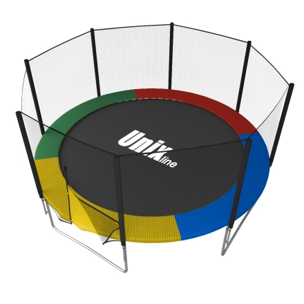 Батут Unix line Simple 12 ft Color (outside) с защитной сеткой