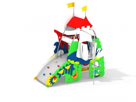 МФ 8.103.11 Домик с горкой двухстороний рыбка и озеро