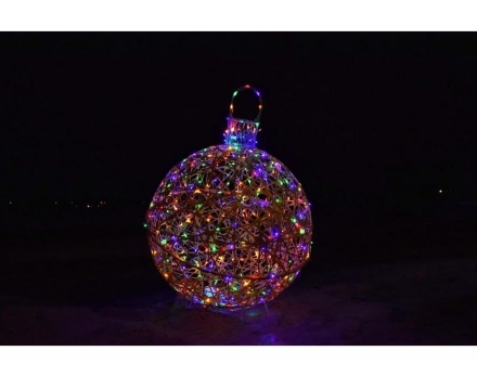 Светящаяся фигура Ёлочная игрушка на раме (диаметр 1 м)