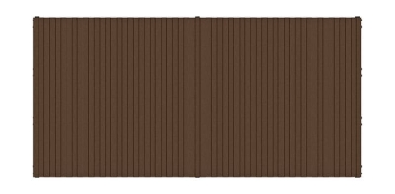 Навес контейнерной площадки для мусора (коричневый) (2 секции) МФ 55.02.03-02