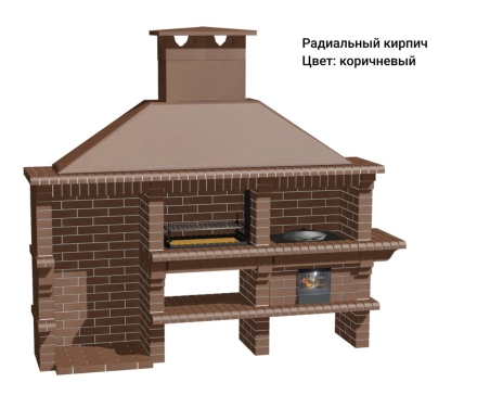 Печь Аристократ 832 Прямоугольный кирпич красный с коричневым