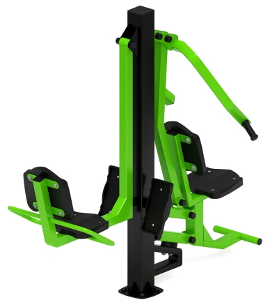 Жим ногами + жим от груди (зеленый) - Уличный тренажер - СТ 037-12