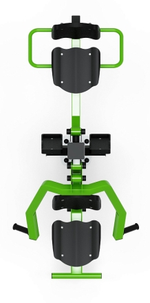 Жим ногами + жим от груди (зеленый) - Уличный тренажер - СТ 037-12