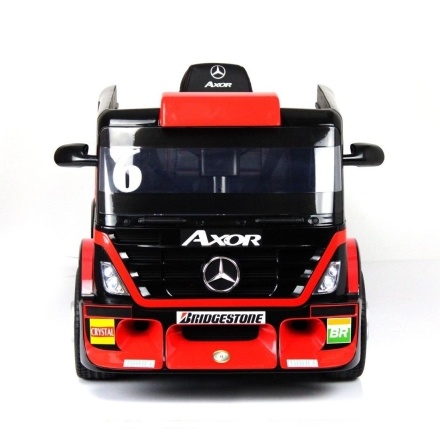 Электромобиль Mercedes-Benz Axor F Race с прицепом красный