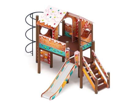 Детская игровая площадка Теремок (Пряничный домик) ДИК 2.07.01-02 H=1200