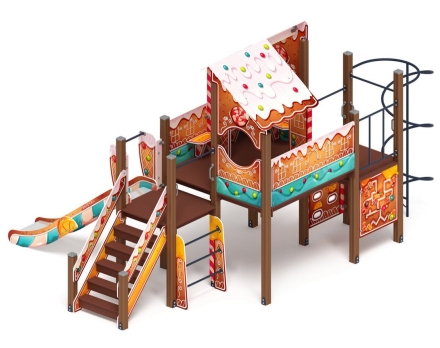 Детская игровая площадка Теремок (Пряничный домик) ДИК 2.07.01-02 H=1200