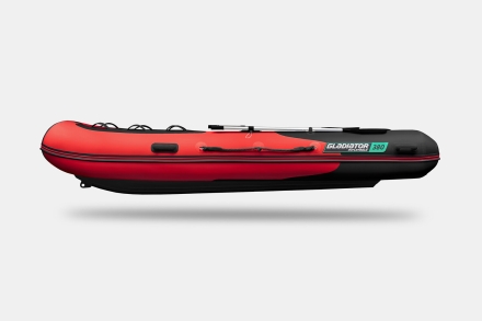 Gladiator RIB 380 AL Красно-черный моторная лодка ПВХ Жесткое дно (морской алюминий), киль