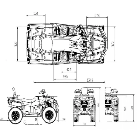 Квадроцикл Bizon YK450AL EPS