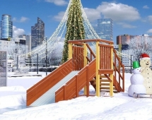 Зимняя деревянная горка TORUDA Север-1 (скат 2.3 м)