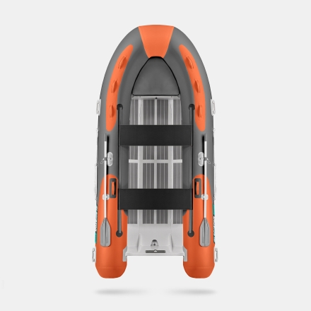 Gladiator RIB 380 AL Оранжево-темносерый моторная лодка ПВХ Жесткое дно (морской алюминий), киль