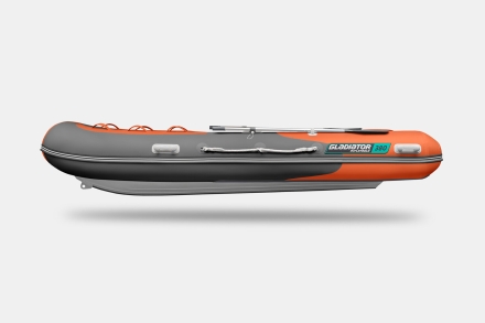 Gladiator RIB 380 AL Оранжево-темносерый моторная лодка ПВХ Жесткое дно (морской алюминий), киль
