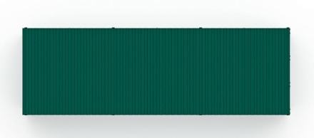 Навес контейнерной площадки для мусора (3 секции) МФ 55.02.02.3-01