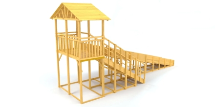 Зимняя горка Савушка Зима Wood-8/1 Без окрашивания