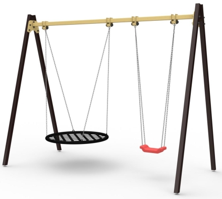 Качели АК двойные с гнездом