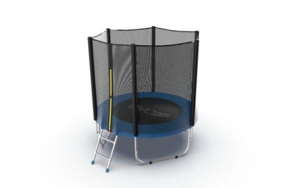 Батут с внешней сеткой и лестницей, диаметр 6ft (синий) EVO JUMP External 6ft (Blue) 