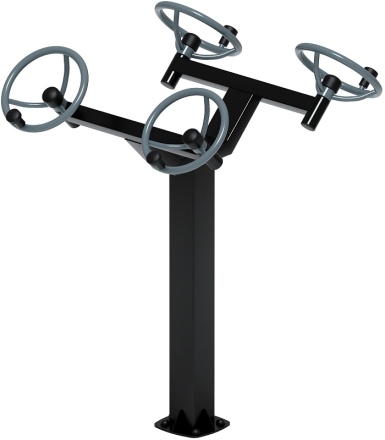 Рули (положение стоя) серый - Уличный тренажер - СТ 101-13