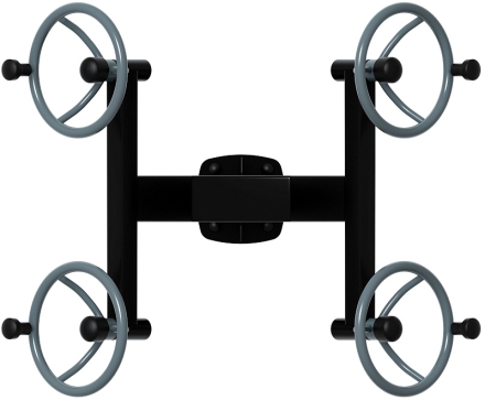Рули (положение стоя) серый - Уличный тренажер - СТ 101-13