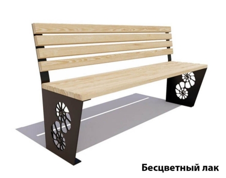 Парковая скамейка Ракушка, Лиственница (без подлокотников) 3 м