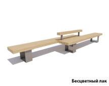 Скамейка Ростов Дабл Сосна 3 м (2 секции по 2 м)
