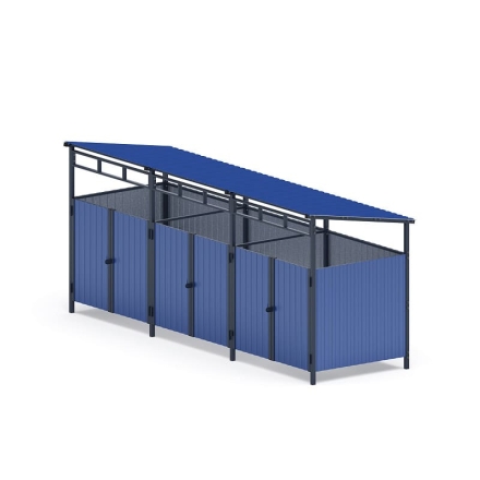 Навес контейнерной площадки для мусора (3 секции) МФ 55.02.02.3-03