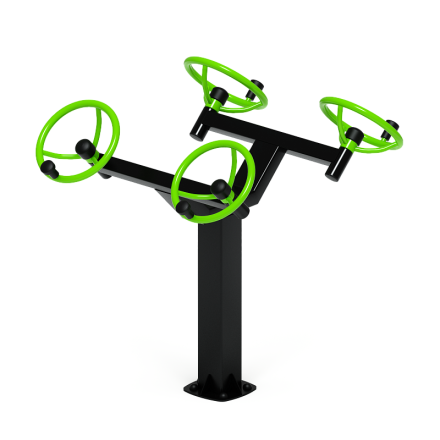 Рули (положение сидя) зеленый - Уличный тренажер - СТ 102-12