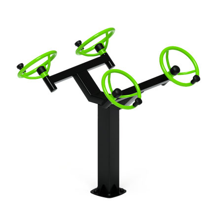 Рули (положение сидя) зеленый - Уличный тренажер - СТ 102-12