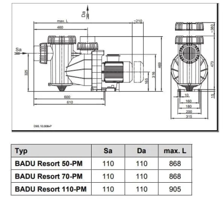 Насос с префильтром Speck Badu Resort 110-PM