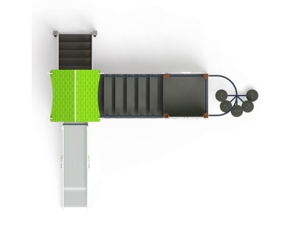 Детская игровая площадка Лукоморье ДИК 2.25.10-01.С H=1200, металлический скат