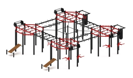 Многофункциональный спортивный комплекс (красный) МК 100.02-01