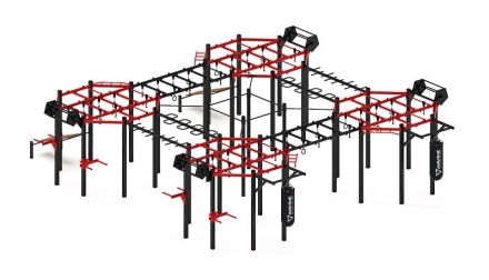 Многофункциональный спортивный комплекс (красный) МК 100.02-01
