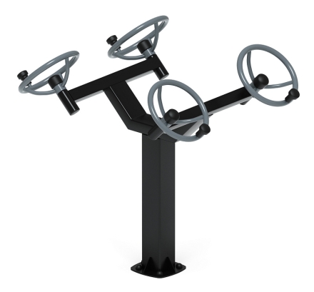 Рули (положение сидя) серый - Уличный тренажер - СТ 102-13