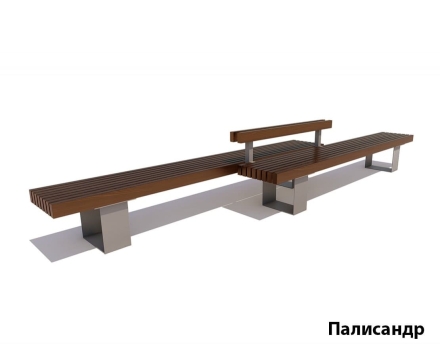 Скамейка Ростов Дабл Лиственница 4,5 м (2 секции по 3 м)