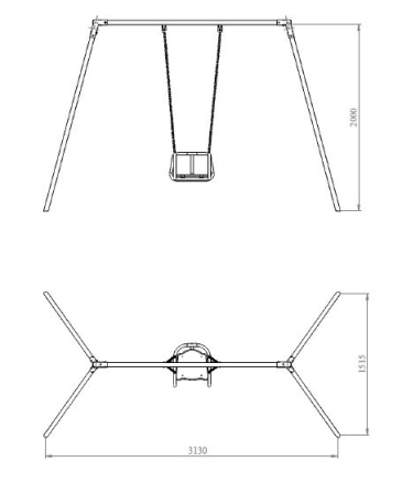 Качели K40 с сидушкой со спинкой