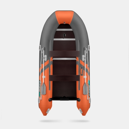 GLADIATOR B 370 LIGHT B Оранжево-темносерый моторная лодка ПВХ Фанерный пайол
