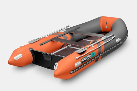 GLADIATOR B 370 LIGHT B Оранжево-темносерый моторная лодка ПВХ Фанерный пайол