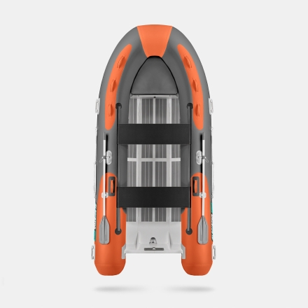 Gladiator RIB 420 AL Оранжево-темносерый моторная лодка ПВХ Жесткое дно (морской алюминий), киль