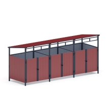 Навес контейнерной площадки для мусора (3 секции) МФ 55.02.02.3-04