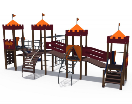 Детский игровой комплекс Империя Китайская стена Н-900, Н-1500 ДИО 02030