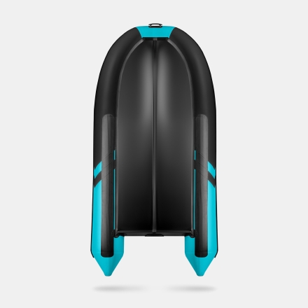GLADIATOR B 370 LIGHT B Черно-бирюзовый моторная лодка ПВХ Фанерный пайол