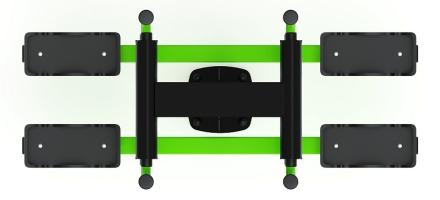 Двойные лыжи (зеленый) - Уличный тренажер - СТ 009-12.И1