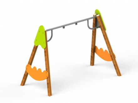 ДИО 1.04 Деревянные качели (подвес в комплект не входит)