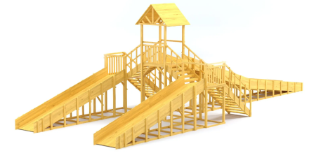 Зимняя горка Савушка Зима Wood 11