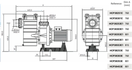 Насос с префильтром Hayward HCP38251E