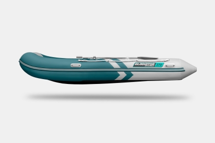 GLADIATOR B 370 LIGHT B Морской зеленый-белый моторная лодка ПВХ Фанерный пайол