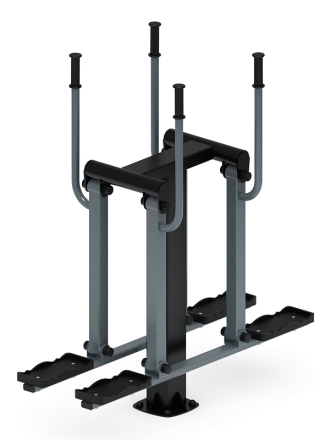 Двойные лыжи (серый) - Уличный тренажер - СТ 009-13.И1