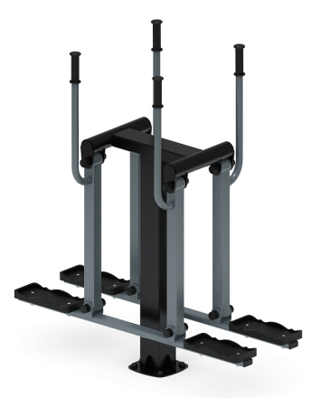 Двойные лыжи (серый) - Уличный тренажер - СТ 009-13.И1