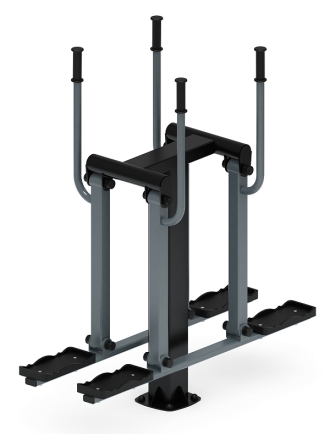 Двойные лыжи (серый) - Уличный тренажер - СТ 009-13.И1